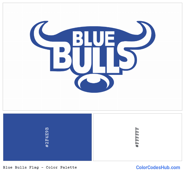 Blue Bulls flag color palette