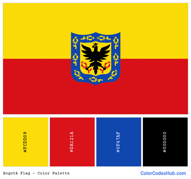 Bogotá flag color palette