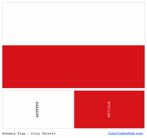 Bohemia flag color palette