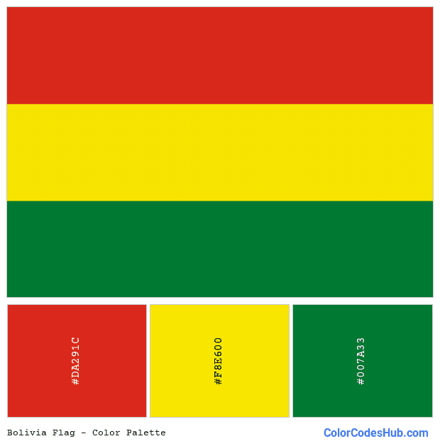 Bolivia flag color palette