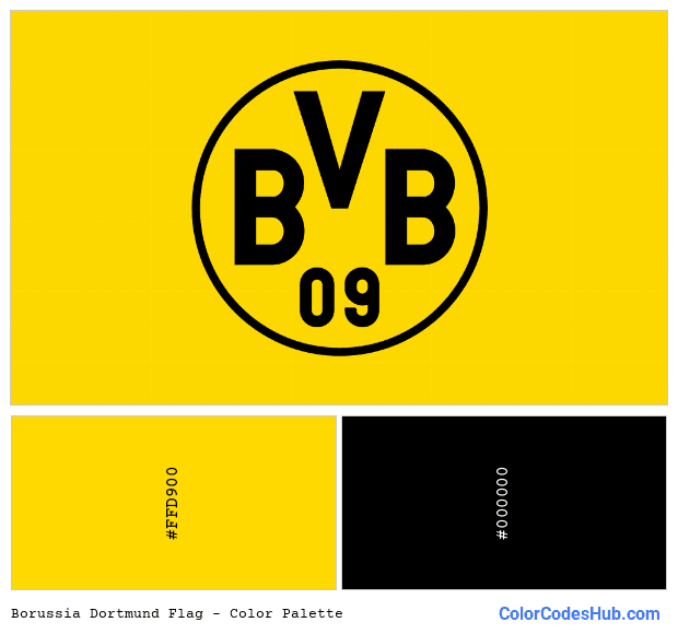 Borussia Dortmund flag color palette