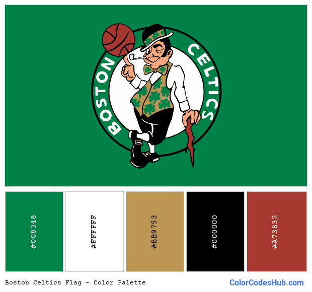 Boston Celtics flag color palette