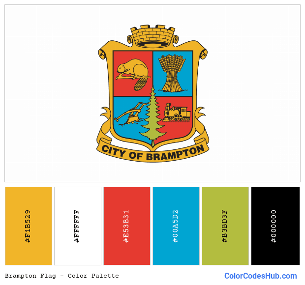Brampton flag color palette