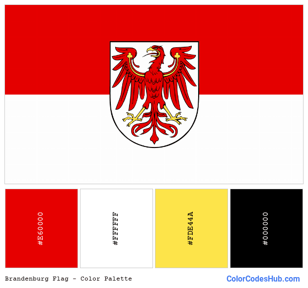 Brandenburg flag color palette