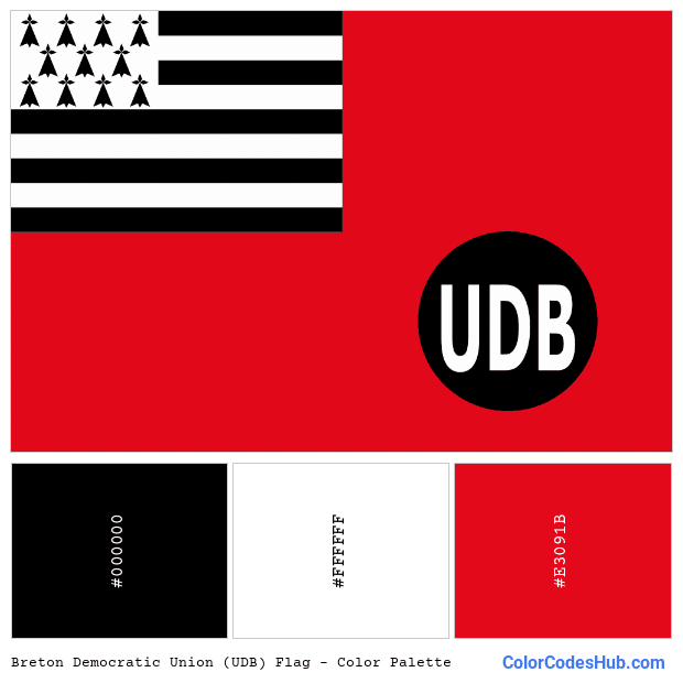 Breton Democratic Union (UDB) flag color palette