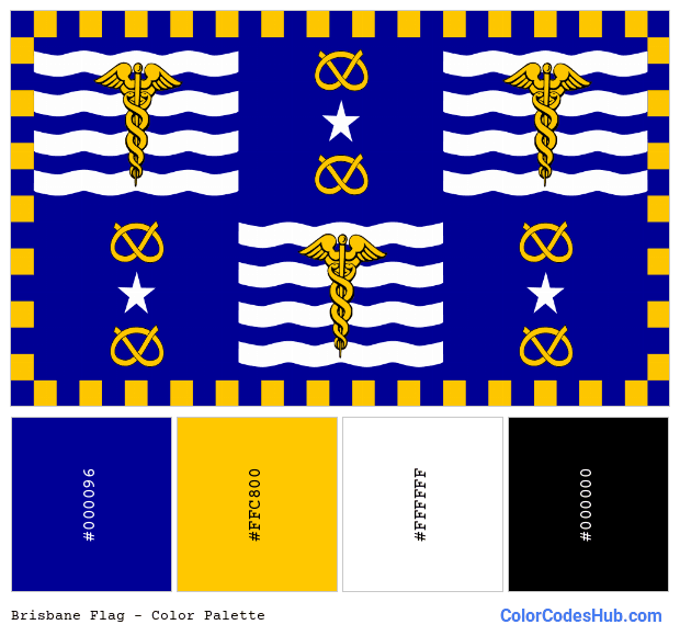 Brisbane flag color palette