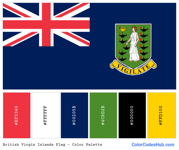 British Virgin Islands flag color palette
