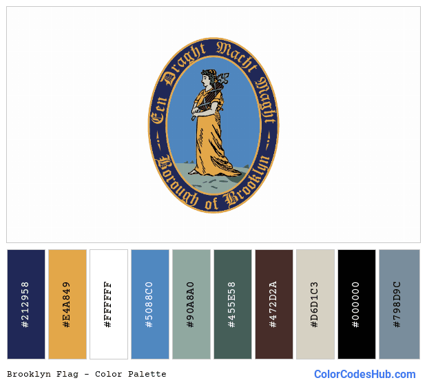 Brooklyn flag color palette