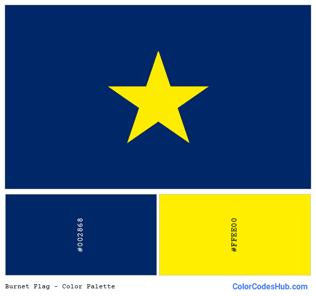 Burnet flag color palette