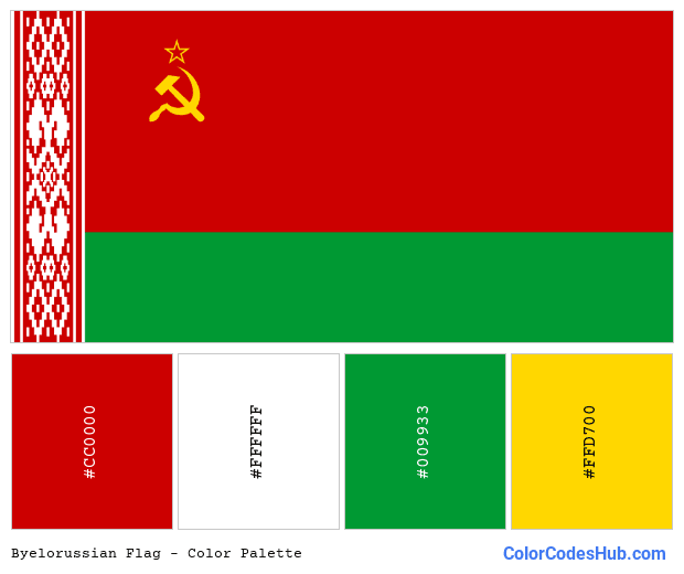 Byelorussian flag color palette