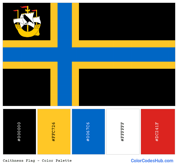 Caithness flag color palette