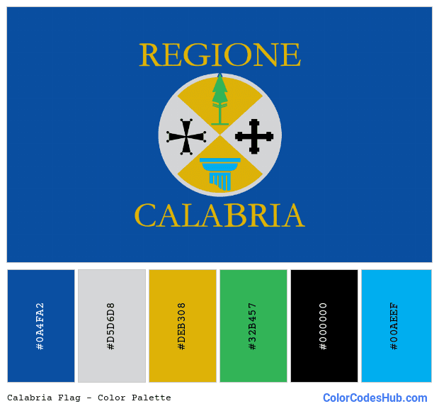 Calabria flag color palette