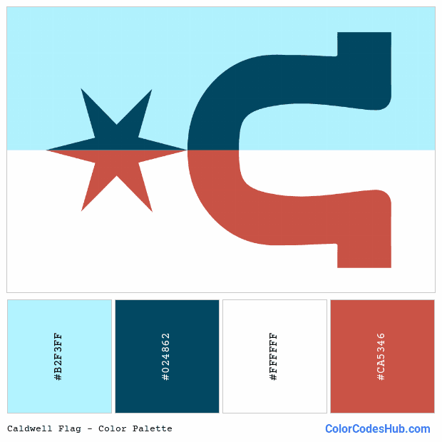 Caldwell flag color palette