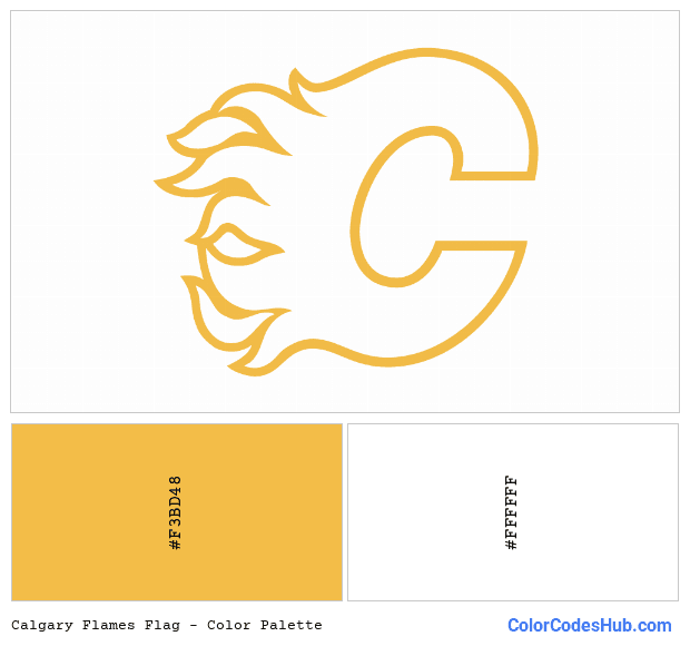 Calgary Flames flag color palette