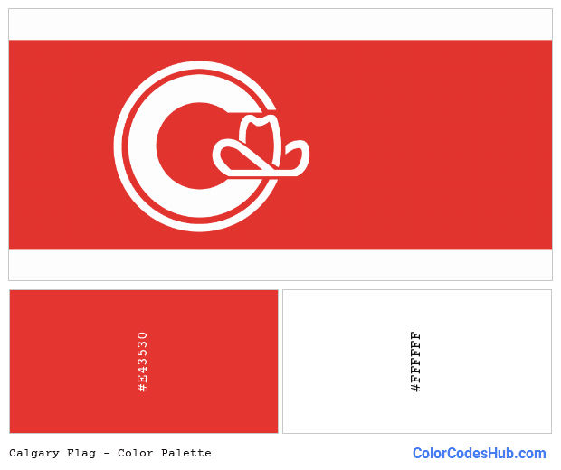 Calgary flag color palette