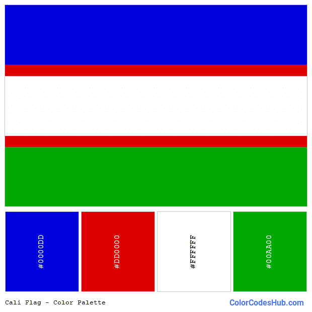 Cali flag color palette