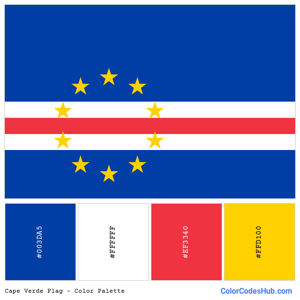 Cape Verde flag color palette
