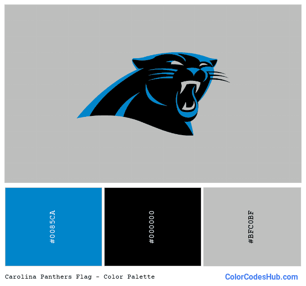 Carolina Panthers flag color palette