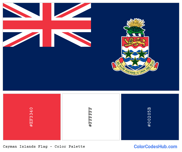 Cayman Islands flag color palette