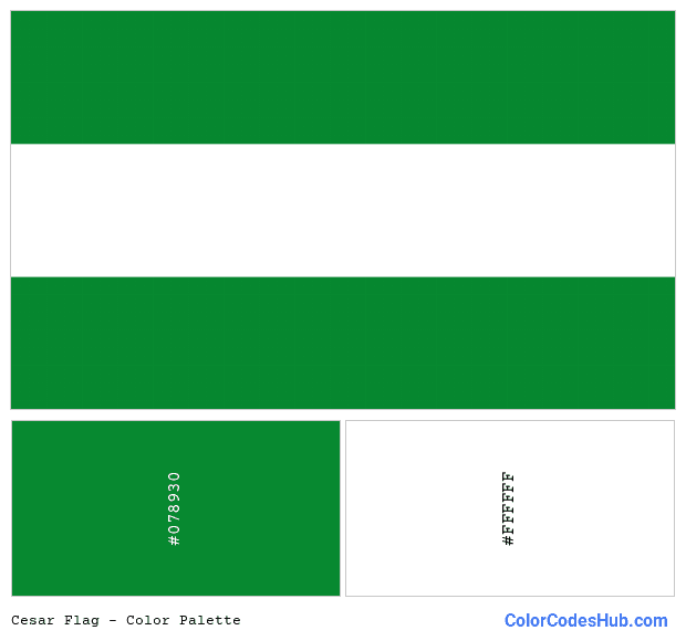 Cesar flag color palette