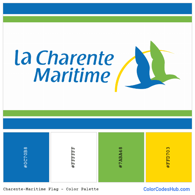 Charente-Maritime flag color palette
