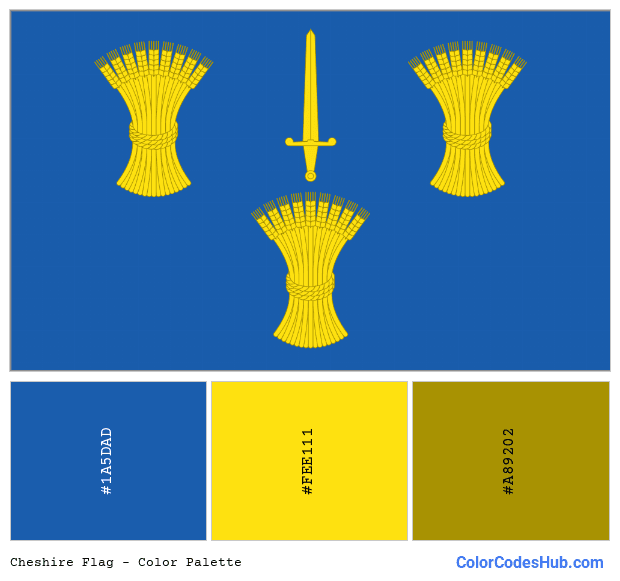 Cheshire flag color palette
