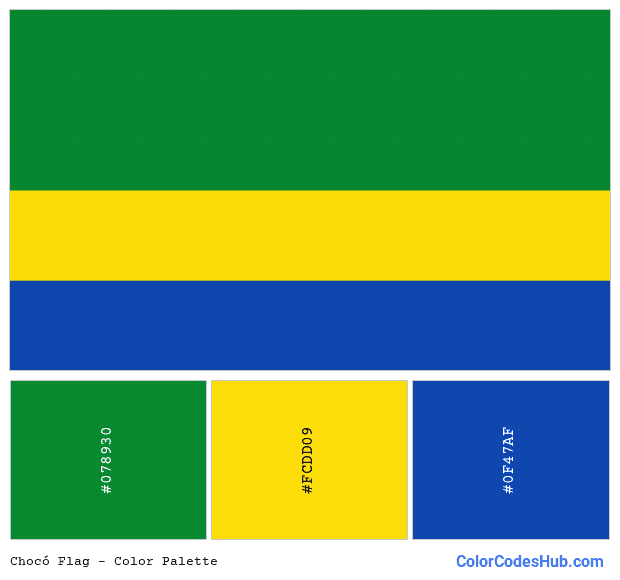Chocó flag color palette