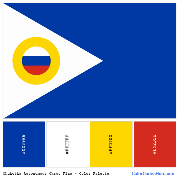 Chukotka Autonomous Okrug flag color palette