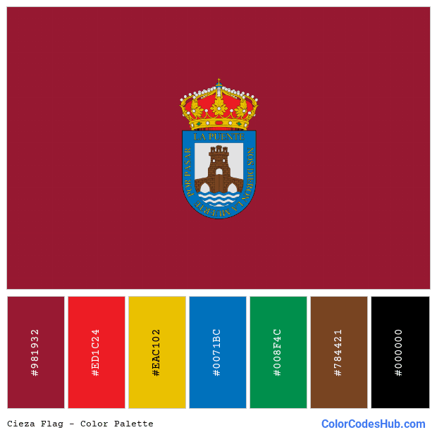 Cieza flag color palette