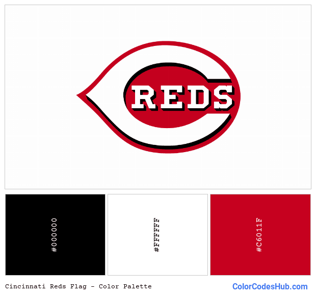 Cincinnati Reds flag color palette
