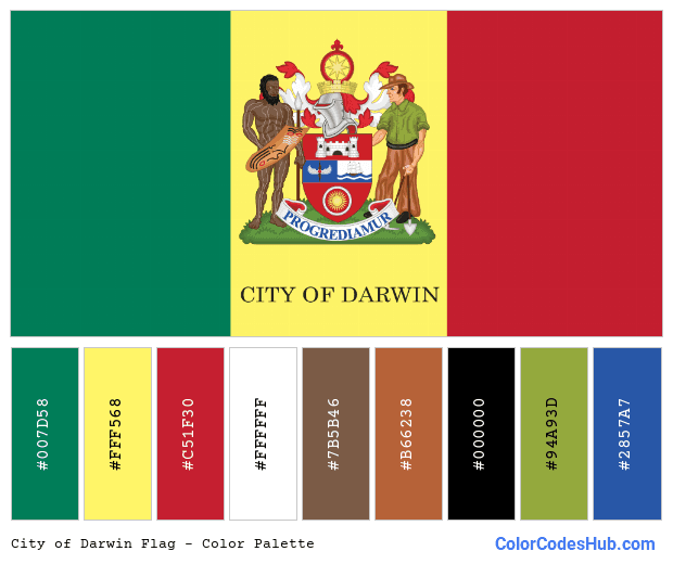 City of Darwin flag color palette