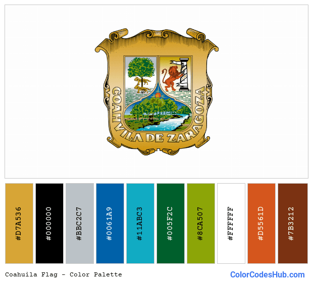 Coahuila flag color palette