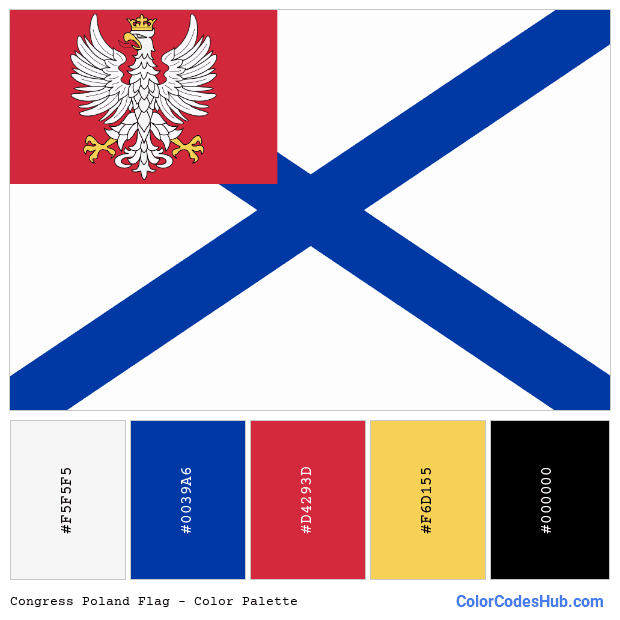 Congress Poland flag color palette