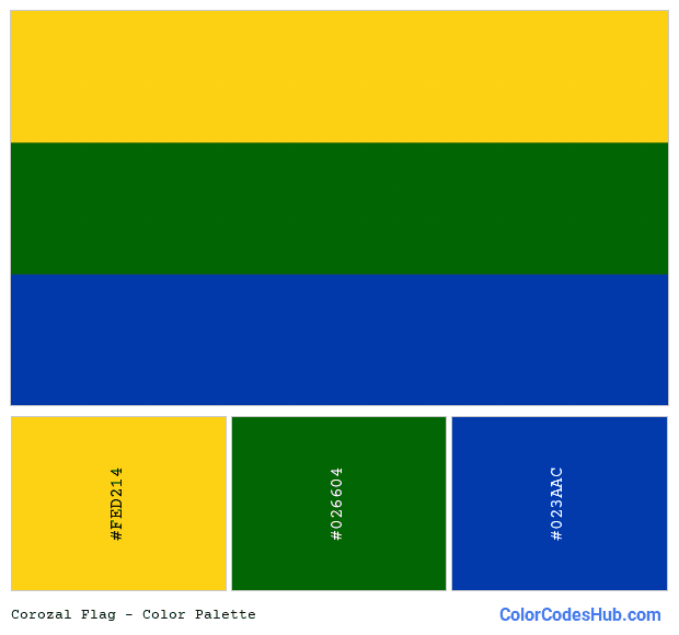 Corozal flag color palette