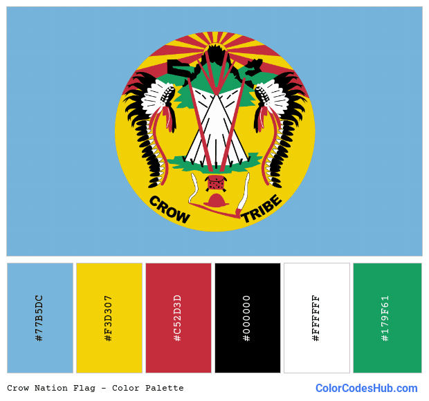 Crow Nation flag color palette
