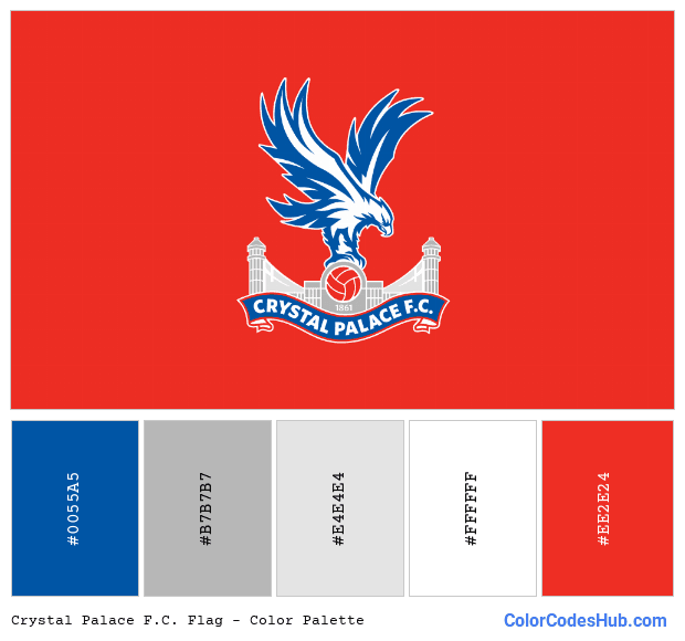Crystal Palace F.C. flag color palette