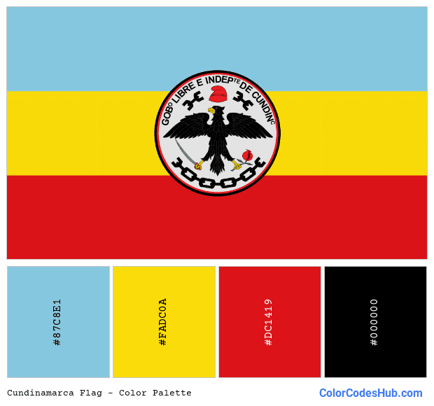 Cundinamarca flag color palette
