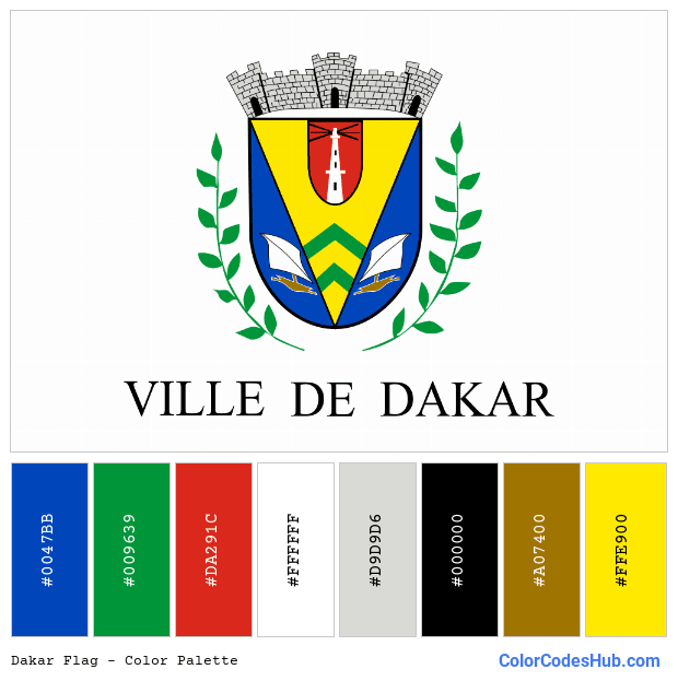 Dakar flag color palette