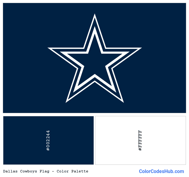 Dallas Cowboys flag color palette