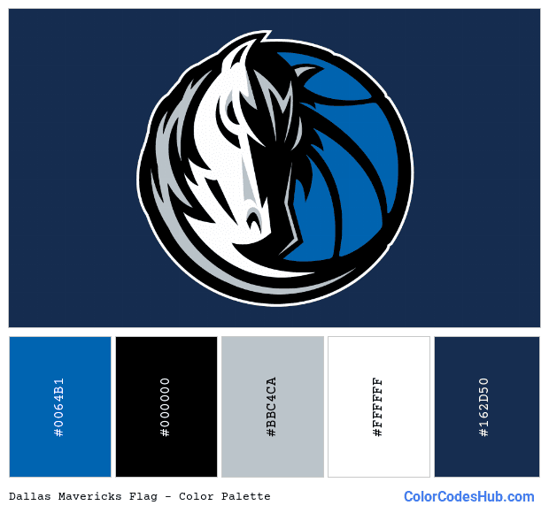 Dallas Mavericks flag color palette