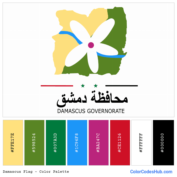 Damascus flag color palette