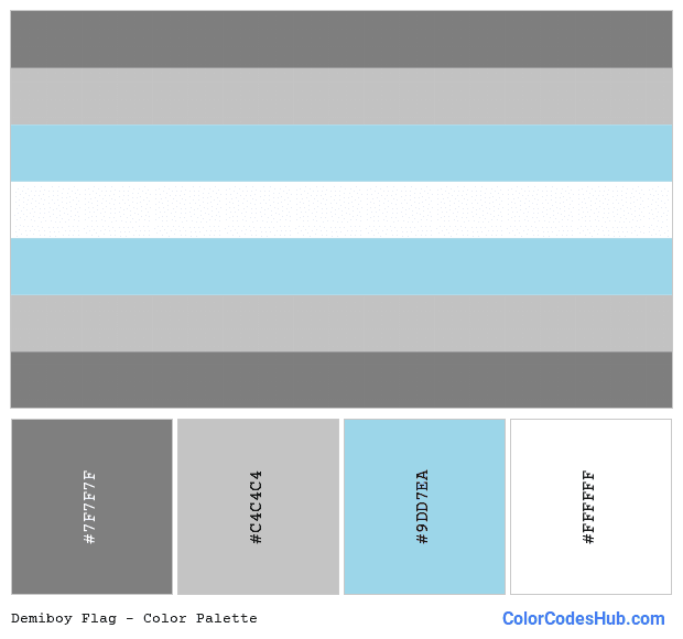 Demiboy flag color palette