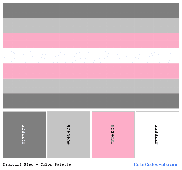 Demigirl flag color palette