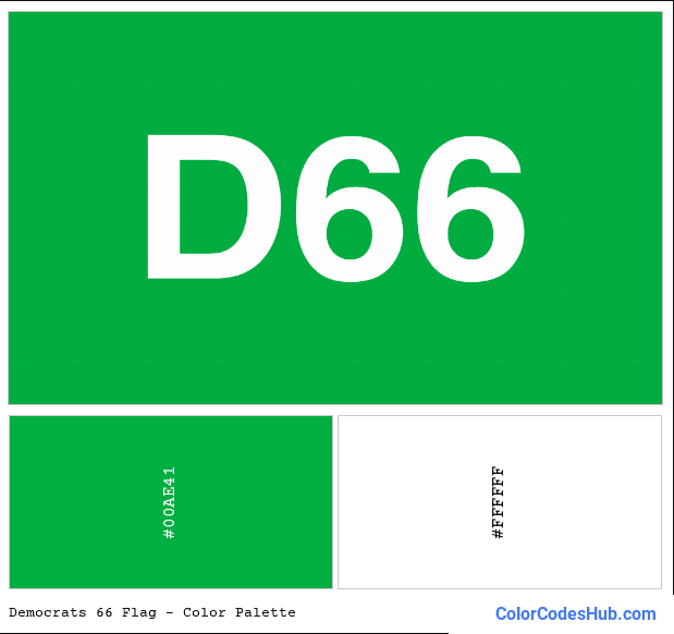 Democrats 66 flag color palette