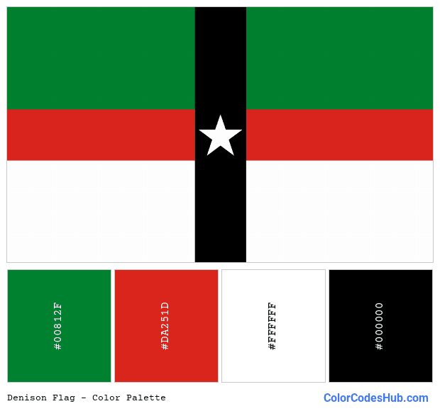 Denison flag color palette