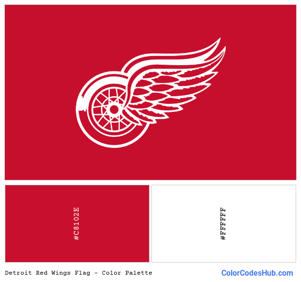 Detroit Red Wings flag color palette