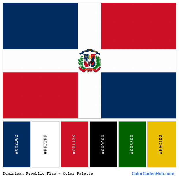 Dominican Republic flag color palette