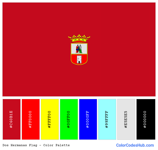 Dos Hermanas flag color palette