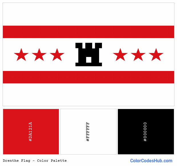 Drenthe flag color palette