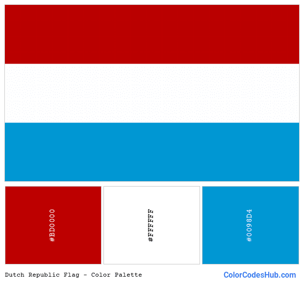 Dutch Republic flag color palette